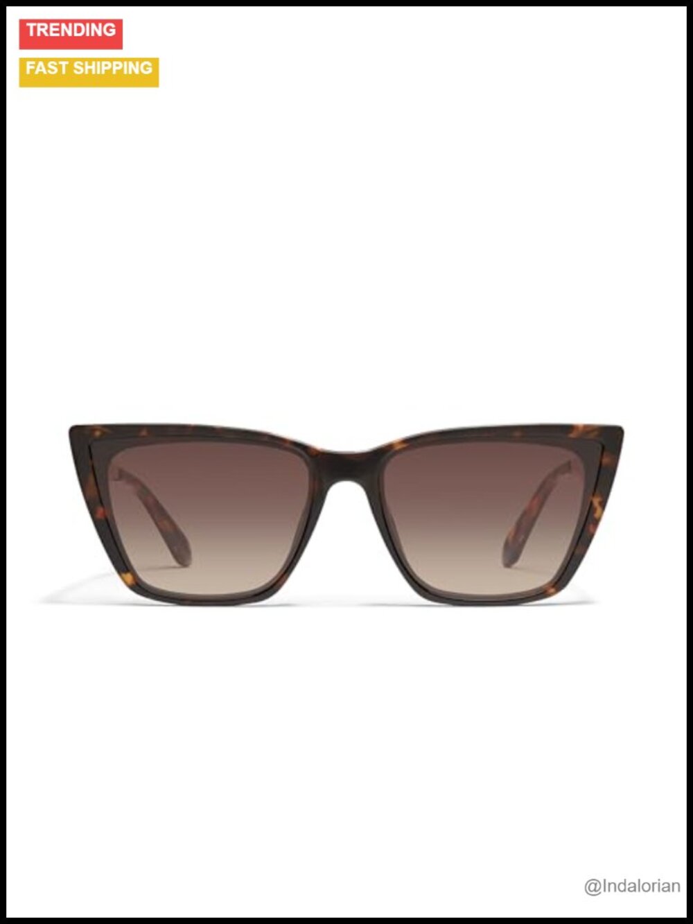 Vintage Cat Eye Sunglasses for Women Gold Metal Frame with Case